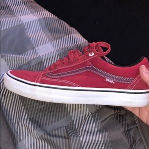 Maroon Vans Pro